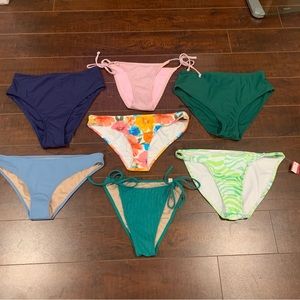 7 piece bundle Target swim bathing suit bottoms variety of brands sizes S-M